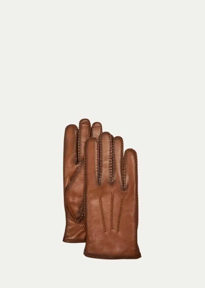 Agnelle Men's Patina Leather Gloves Cover