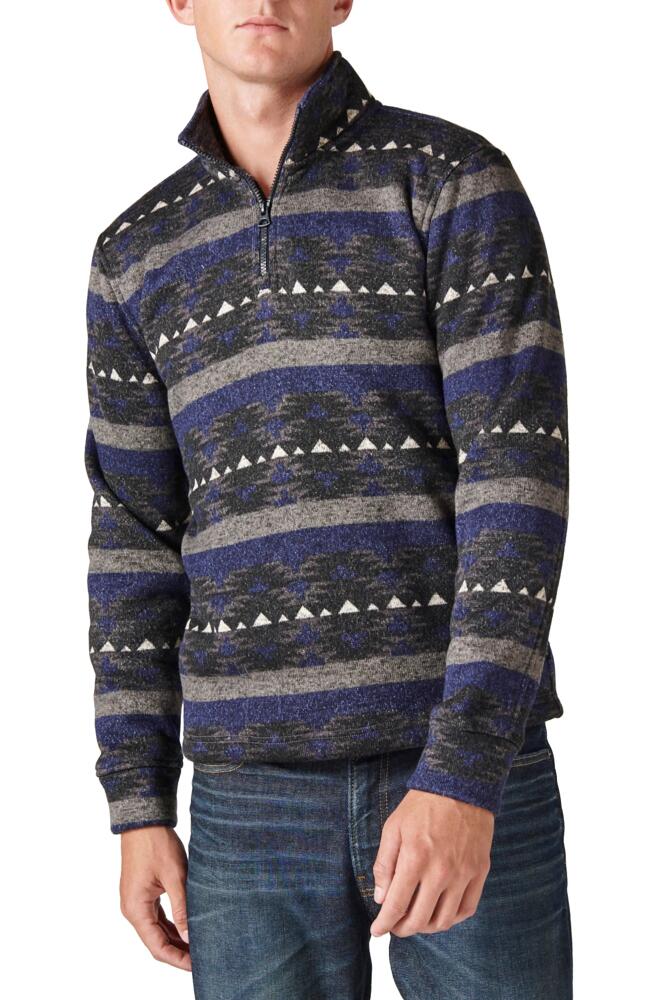 Lucky Brand Fair Isle Quarter Zip Pullover in Multi Cover