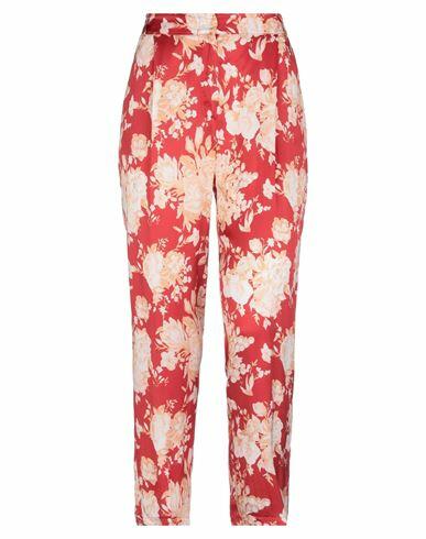 Twenty Easy By Kaos Woman Pants Red Viscose Cover