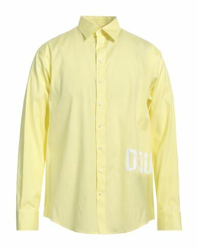 Dsquared2 Man Shirt Yellow Cotton, Elastane Cover