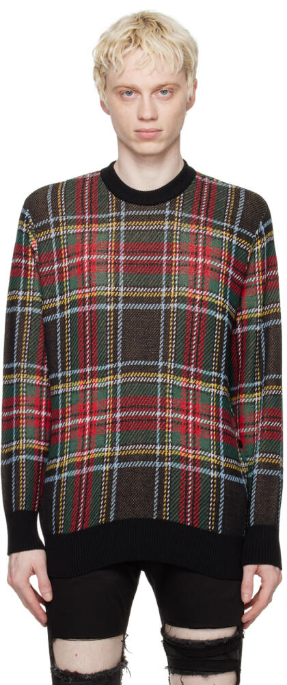 UNDERCOVER Black Check Sweater Cover