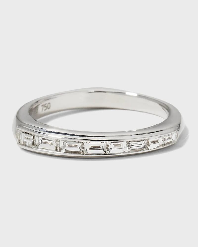 Stephen Webster Baguette Stack Ring with Diamonds and White Gold Cover