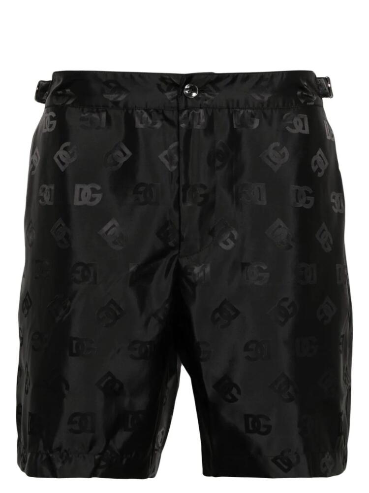 Dolce & Gabbana logo-print swim shorts - Black Cover