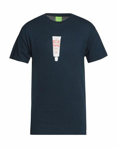 Huf Man T-shirt Midnight blue Cotton Cover