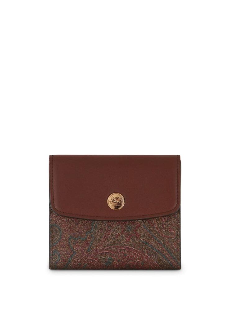 ETRO paisley-jacquard leather wallet - Brown Cover