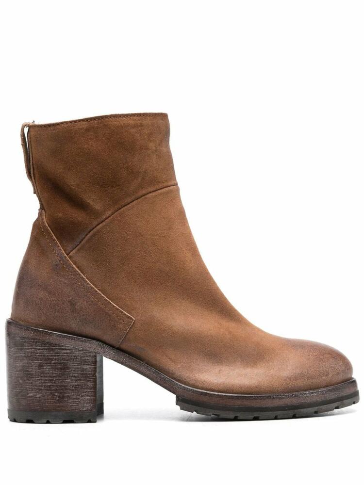 Moma 70mm leather ankle boots - Brown Cover