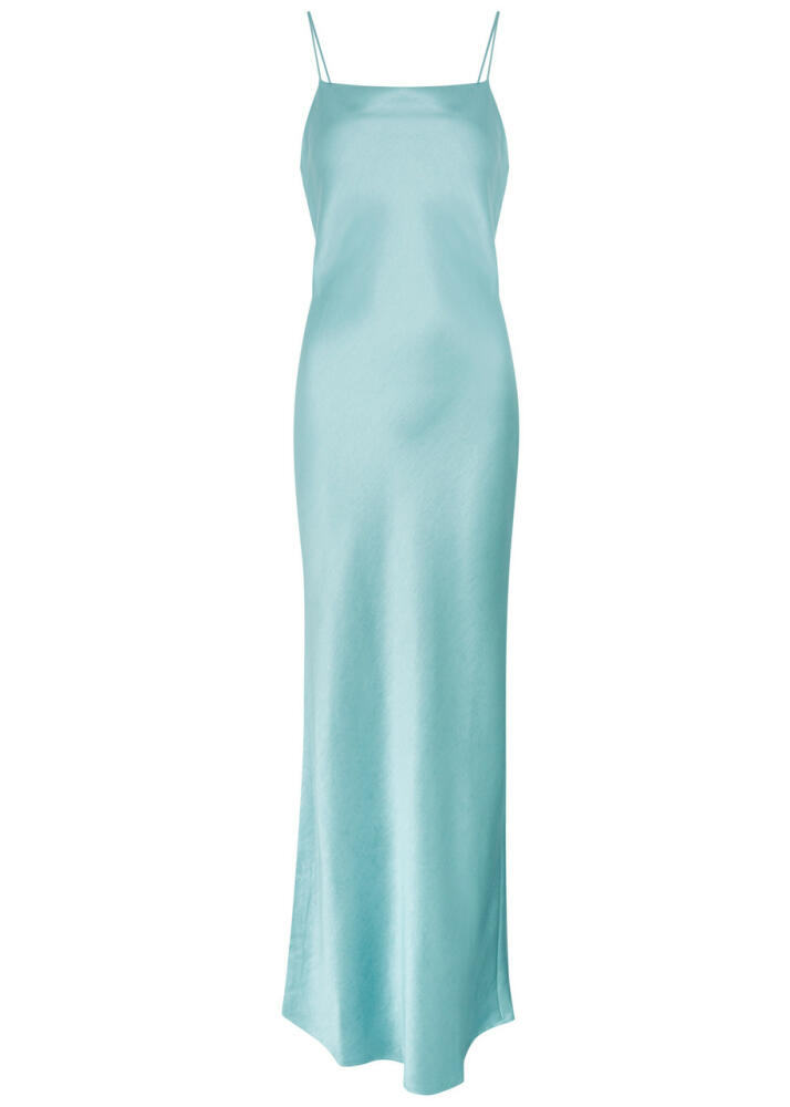 Bec & Bridge The Dreamer Satin Maxi Dress - Teal Cover