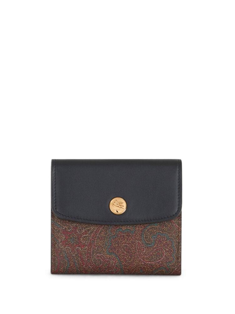 ETRO paisley-jacquard leather wallet - Blue Cover