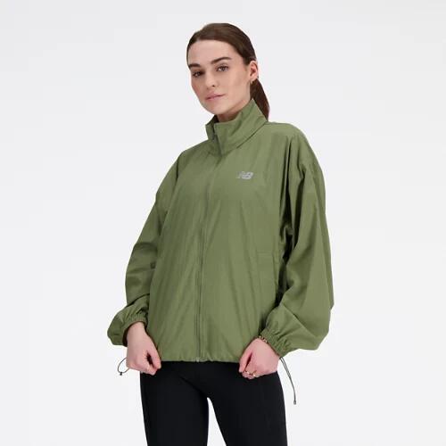 New Balance Women's Athletics Packable Jacket - Green Cover