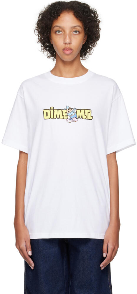 Dime White Printed T-Shirt Cover