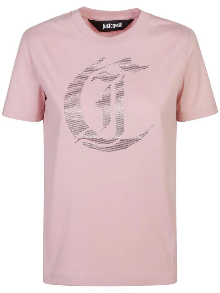 Just Cavalli embellished crew-neck T-shirt - Pink Cover