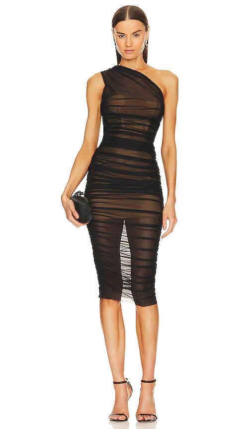 Michael Costello x REVOLVE Polina Midi Dress in Black Cover