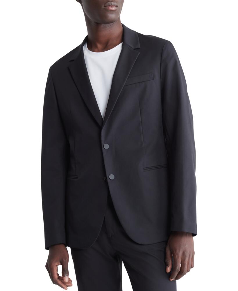 Calvin Klein Men's Athletic Slim-Fit Stretch Blazer - Black Beauty Cover