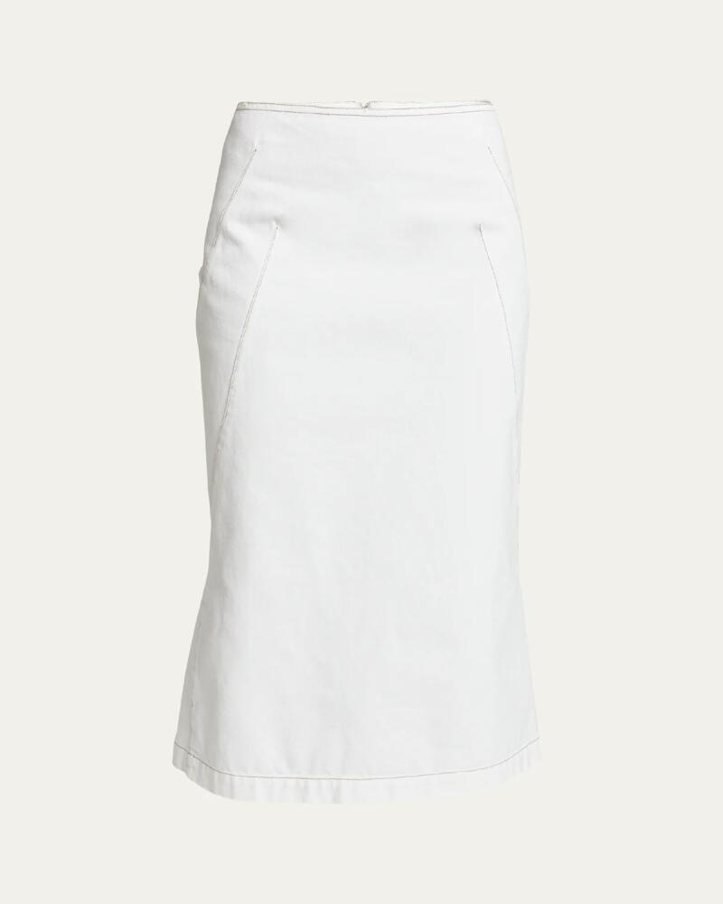 Dries Van Noten Sibyl Denim Midi Skirt Cover