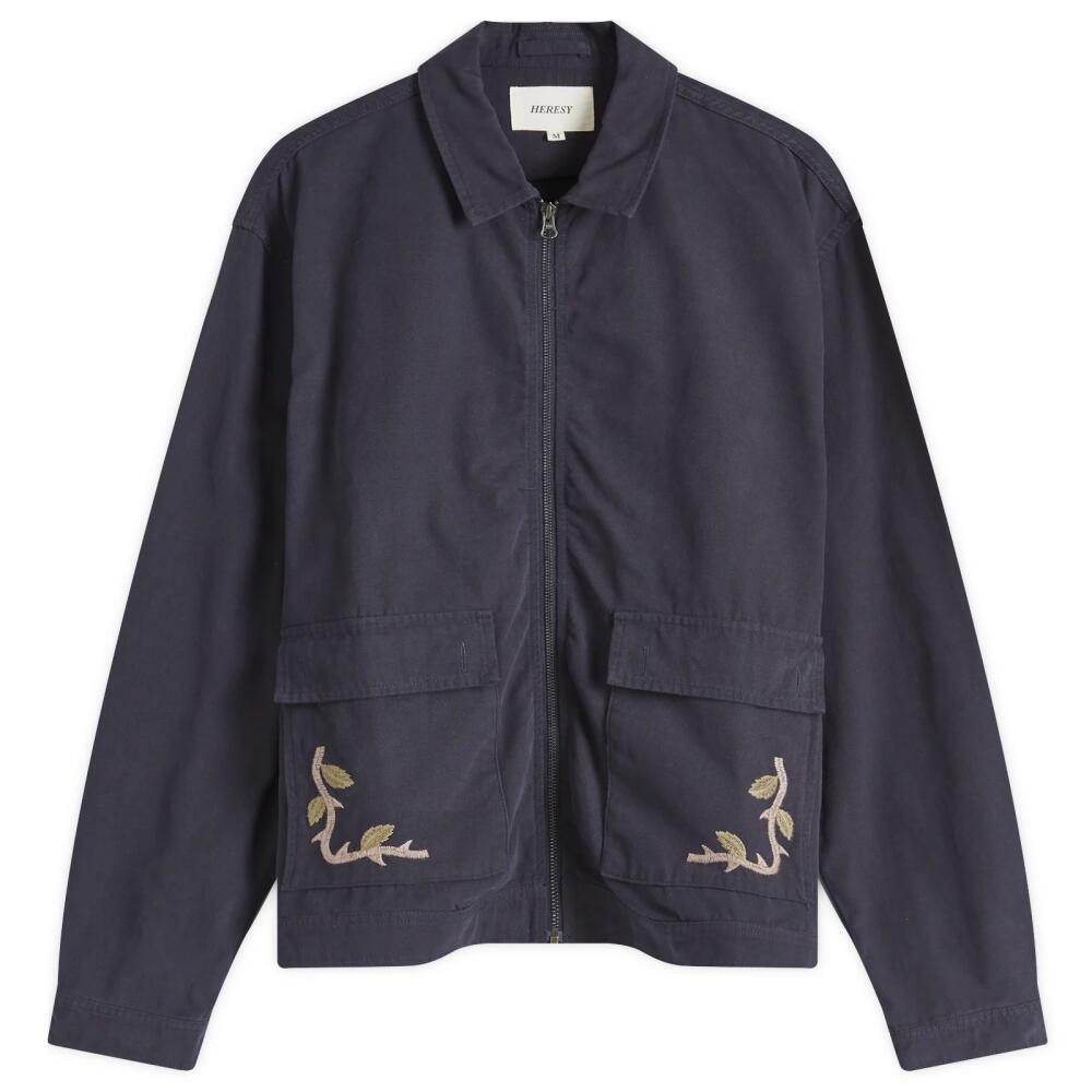 Heresy Men's Guild Zip Through Shirt in Navy Cover