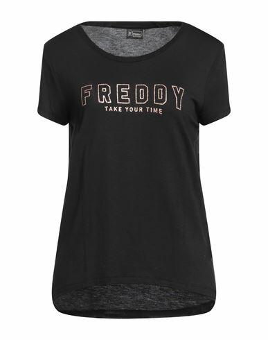 Freddy Woman T-shirt Black Viscose, Elastane Cover