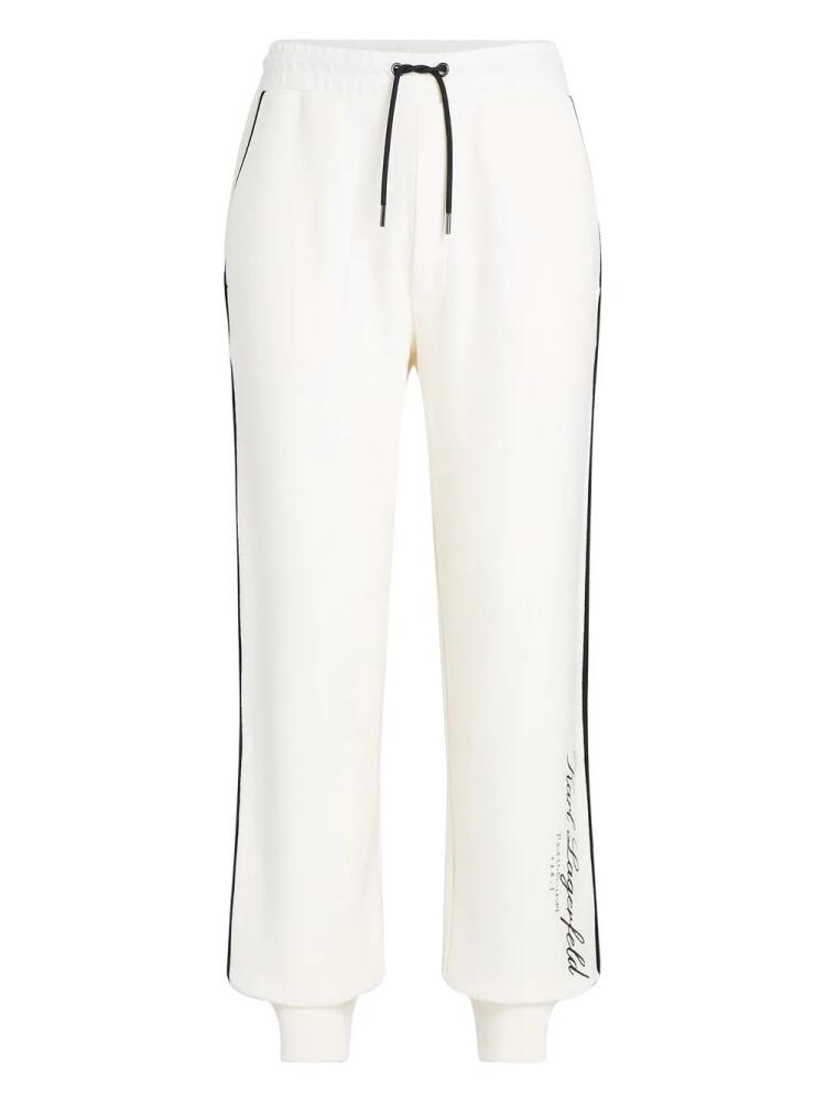 Karl Lagerfeld Hotel Karl cotton track pants - White Cover