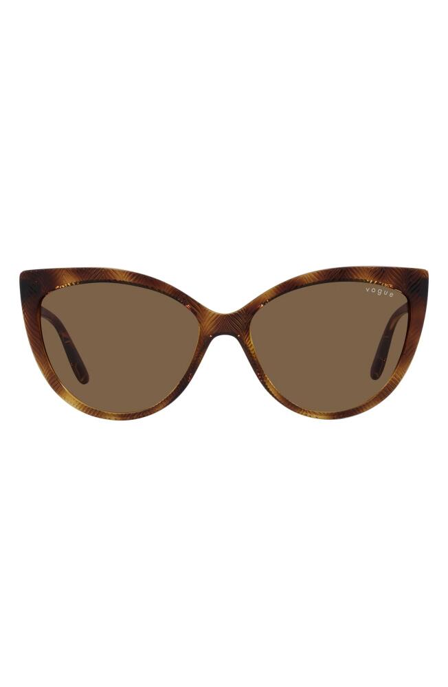 VOGUE 57mm Cat Eye Sunglasses in Dark Havana Cover