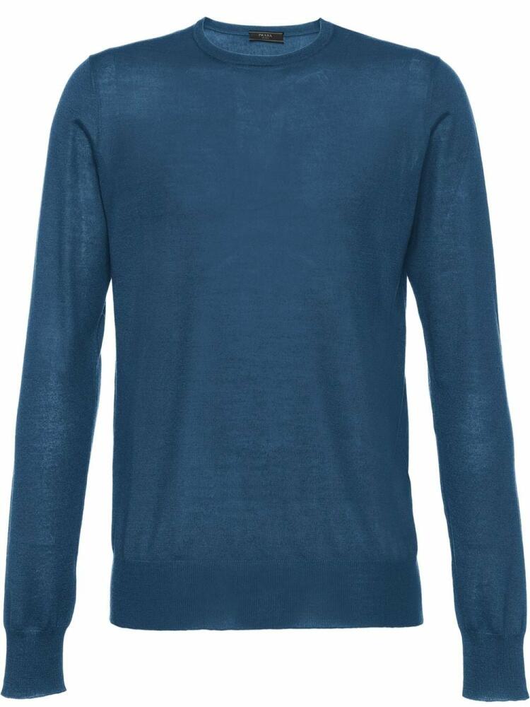 Prada crew neck cashmere jumper - Blue Cover