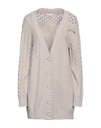 Patrizia Pepe Woman Cardigan Light grey Wool, Acrylic, Elastane Cover