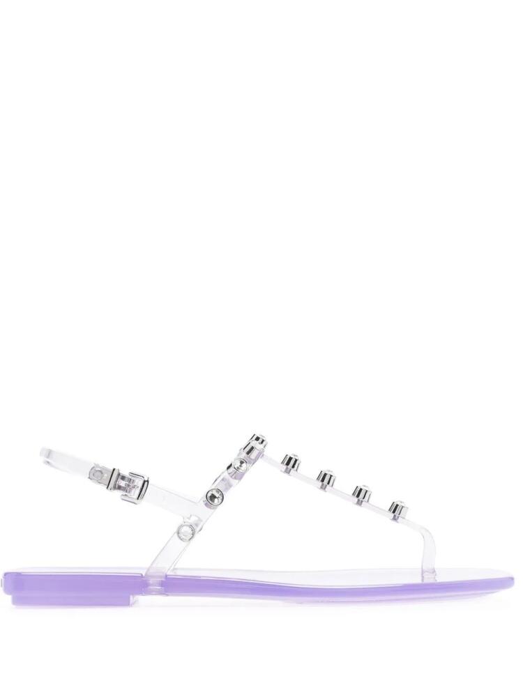 Sergio Rossi 15mm crystal-embellished open-toe sandals - Purple Cover