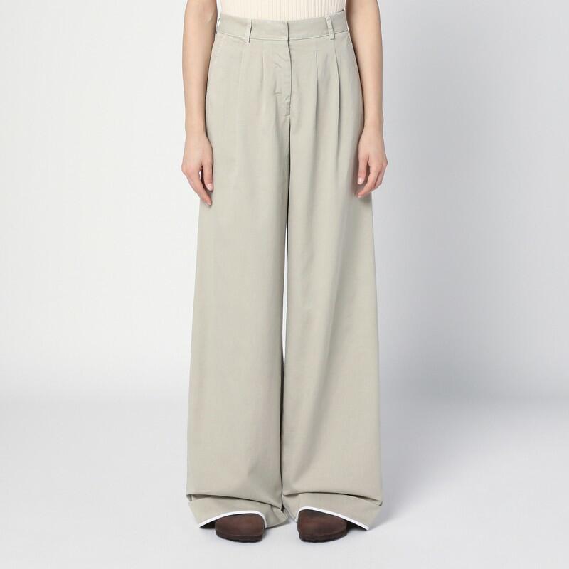 Palm Angels Beige cotton wide trousers Cover