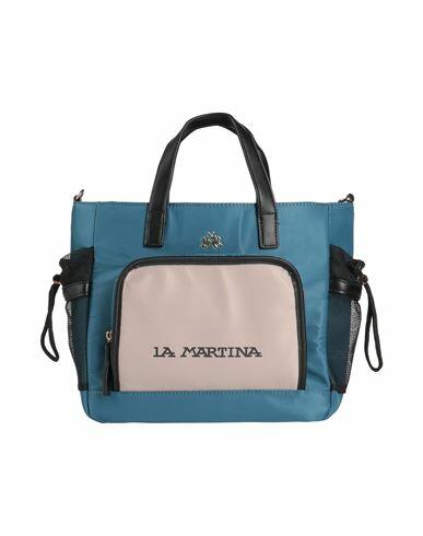 La Martina Woman Handbag Pastel blue Nylon, Polyester Cover