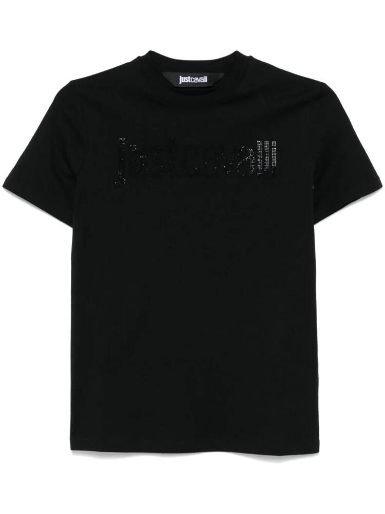 Just Cavalli crystal-logo T-shirt - Black Cover