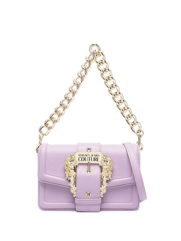 Versace Jeans Couture Baroque buckle shoulder bag - Purple Cover