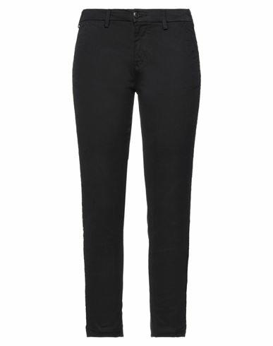 40weft Woman Pants Black Cotton, Elastane Cover