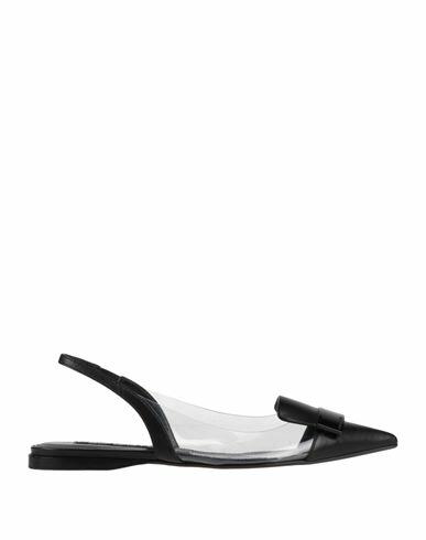 Sergio Rossi Woman Ballet flats Black Soft Leather, PVC - Polyvinyl chloride Cover