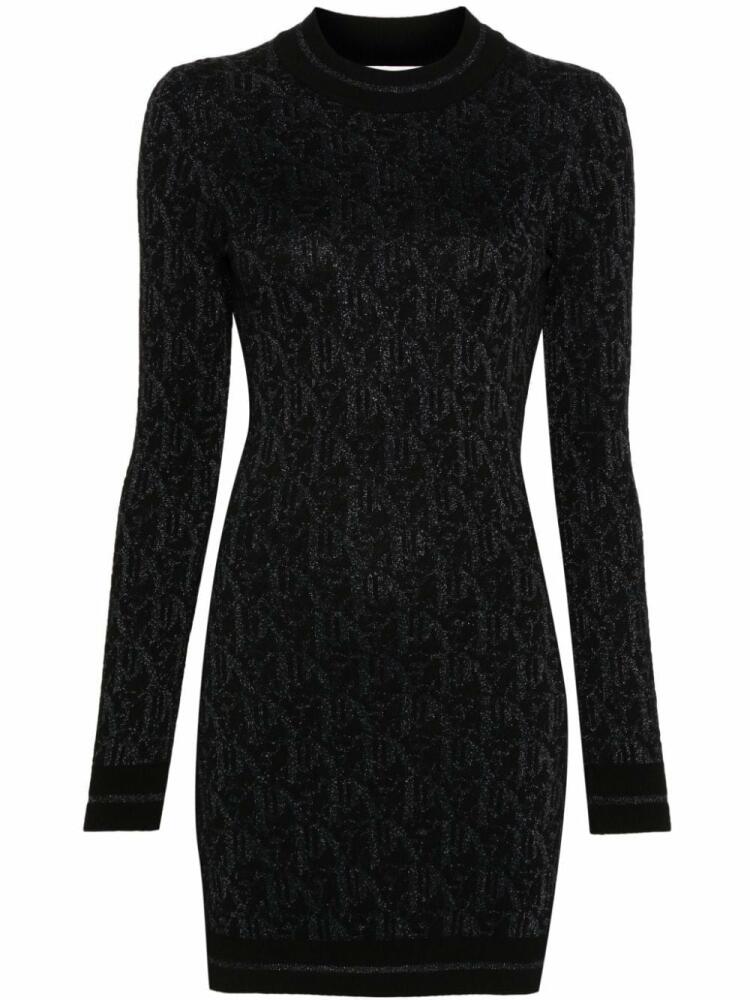 Palm Angels monogram-jacquard mini dress - Black Cover