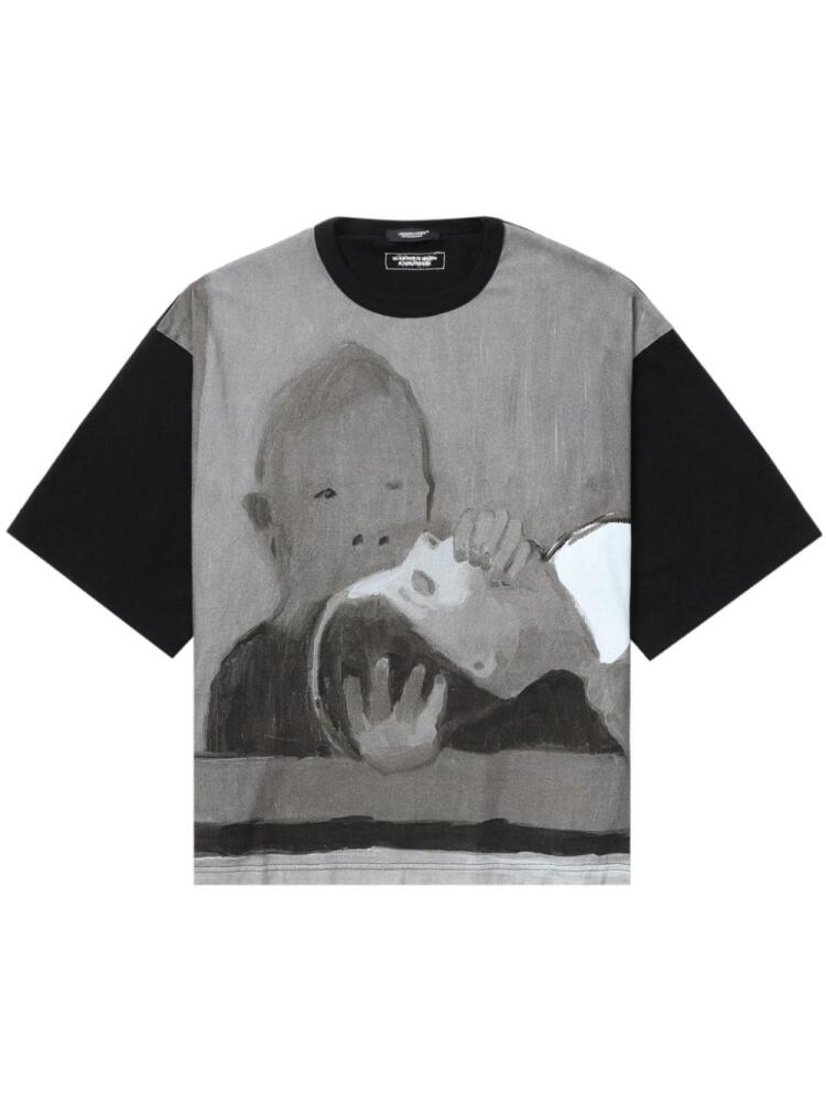 Undercover Illustration-print cotton T-shirt - Black Cover