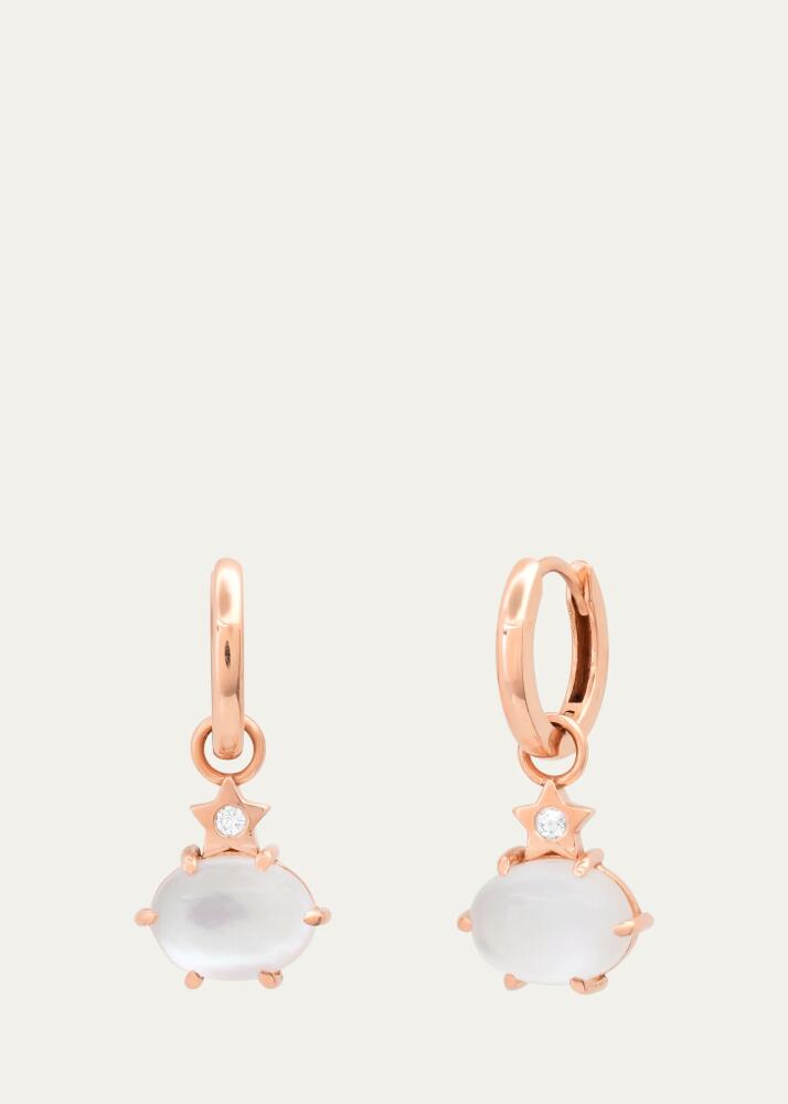 Andrea Fohrman Mini Cosmo Moonstone Drop Hoop Earrings Cover