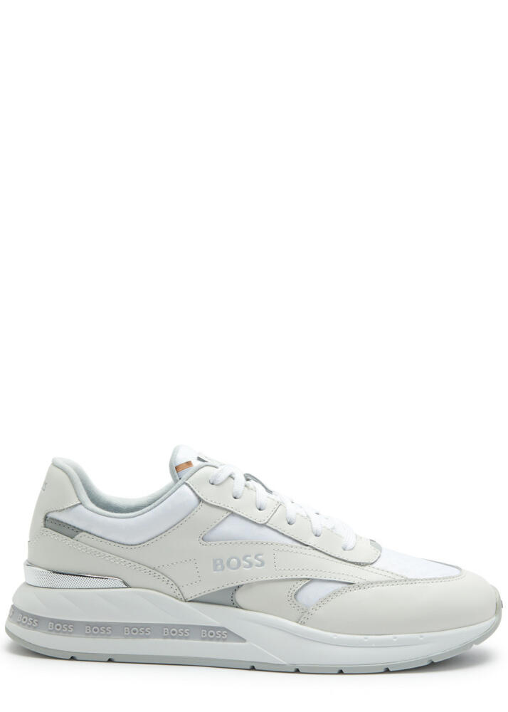 Boss Kurt Panelled Mesh Sneakers - White Cover