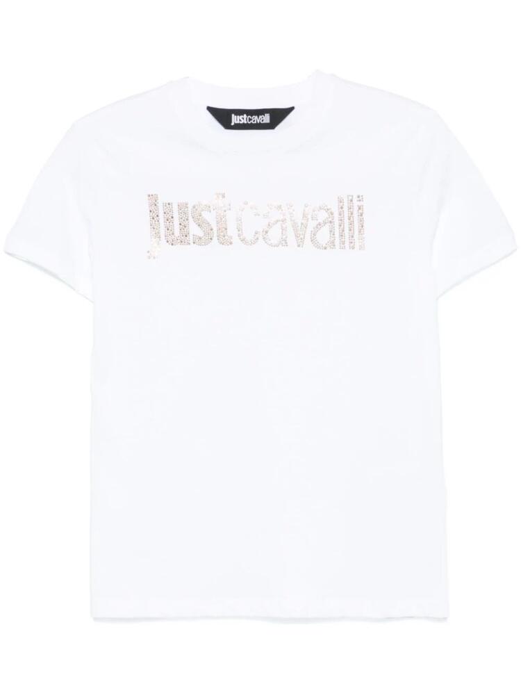 Just Cavalli studded-logo T-shirt - White Cover