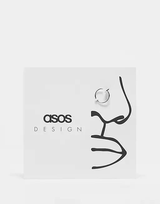 ASOS DESIGN surgical steel 8mm nose piercing in silver Cover