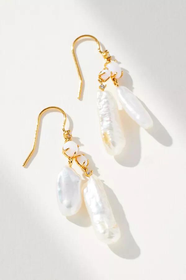 By Anthropologie Baroque Pearl Drop Earrings Cover