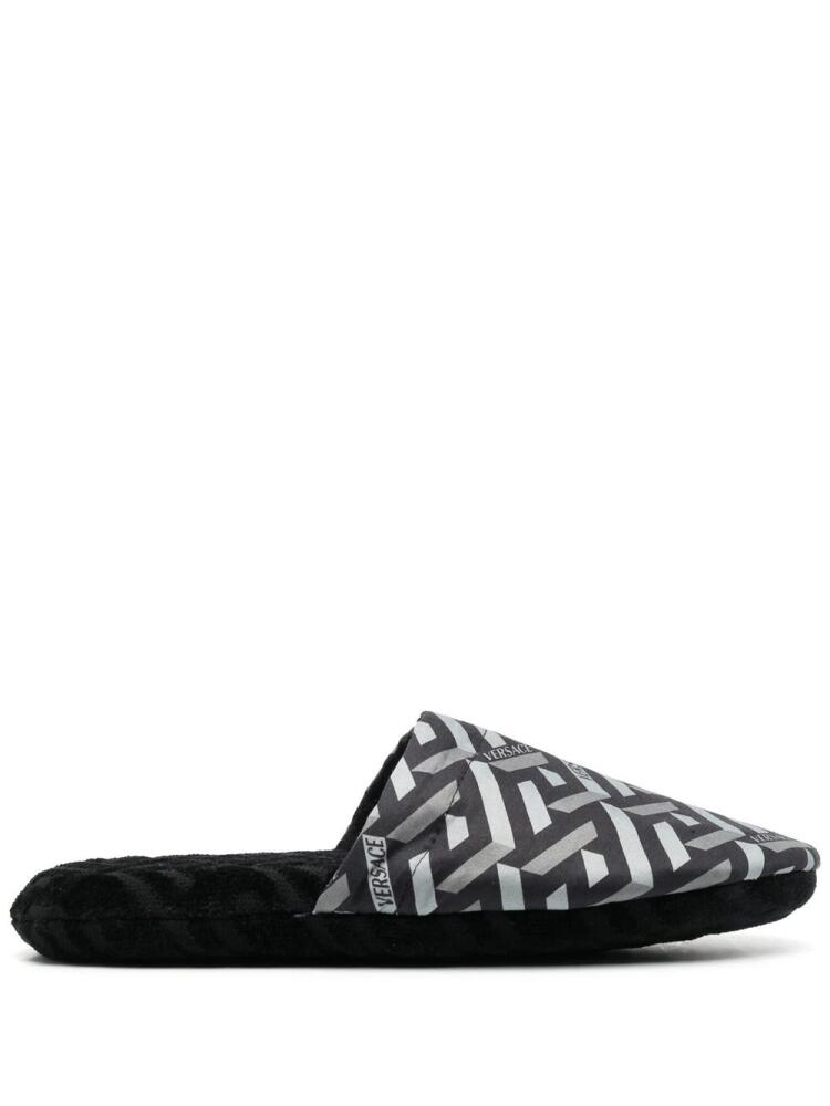 Versace La Greca lounge slippers - Black Cover