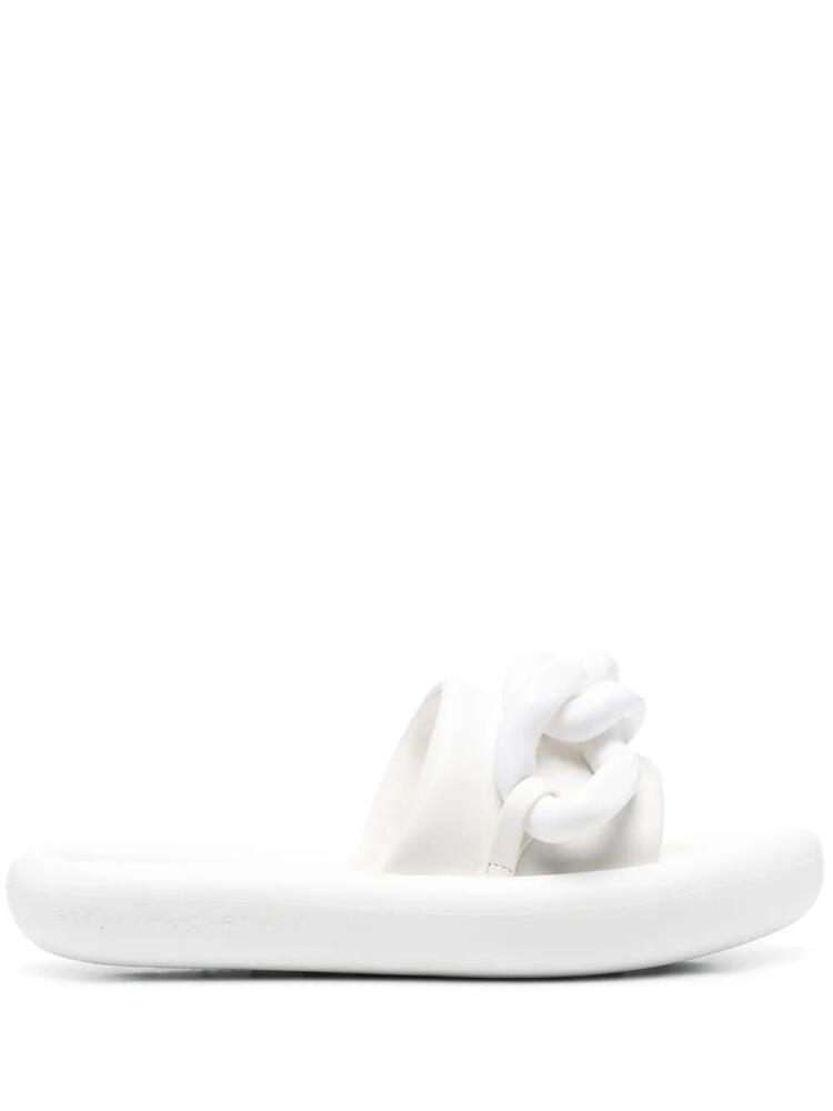 Stella McCartney Air chain-embellished slides - White Cover