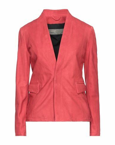 Giorgio Brato Woman Blazer Red Soft Leather Cover