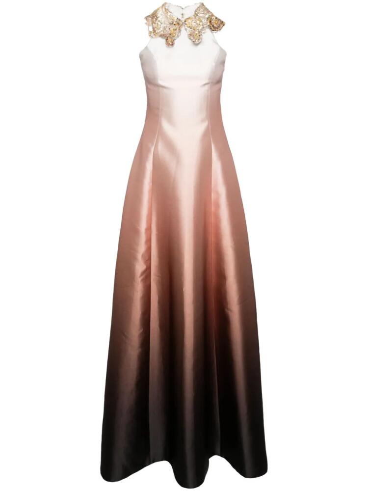 Saiid Kobeisy gradient-effect taffeta dress - Brown Cover