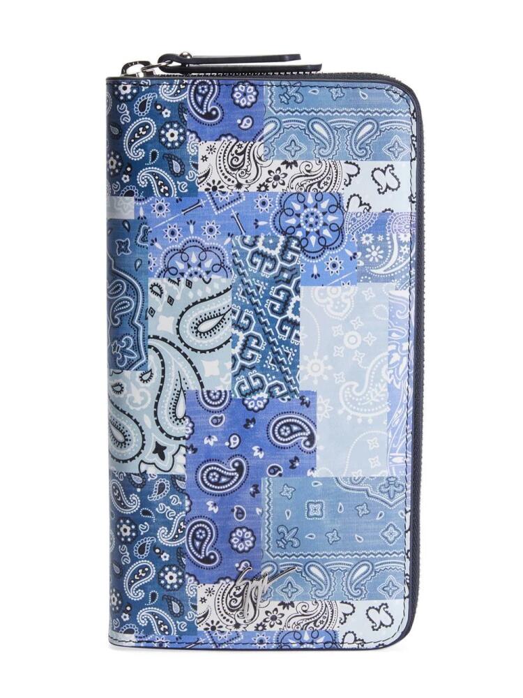 Giuseppe Zanotti bandana-print zip-around wallet - Blue Cover