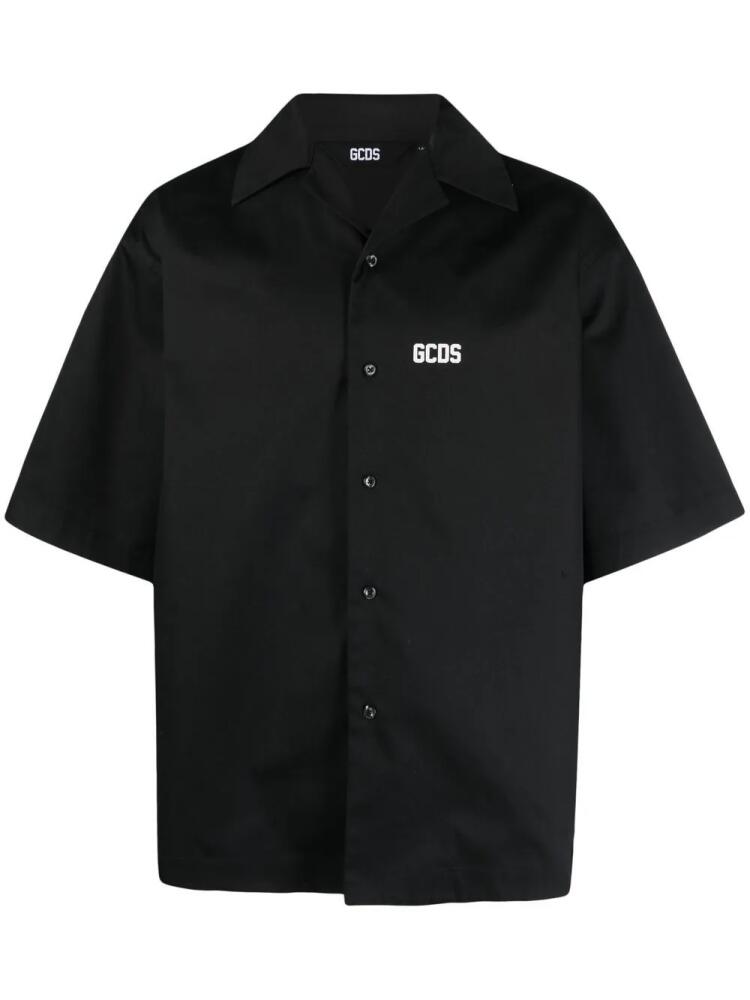 GCDS logo-print bowling shirt - Black Cover