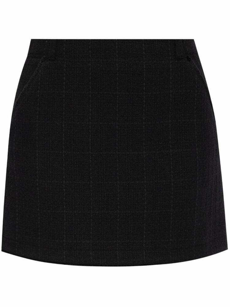 A.P.C. checked-print tweed mini skirt - Black Cover