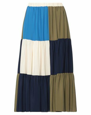 Jucca Woman Midi skirt Midnight blue Acetate, Silk Cover