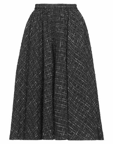 Rochas Woman Midi skirt Black Polyester, Acrylic, Cotton, Metal Cover