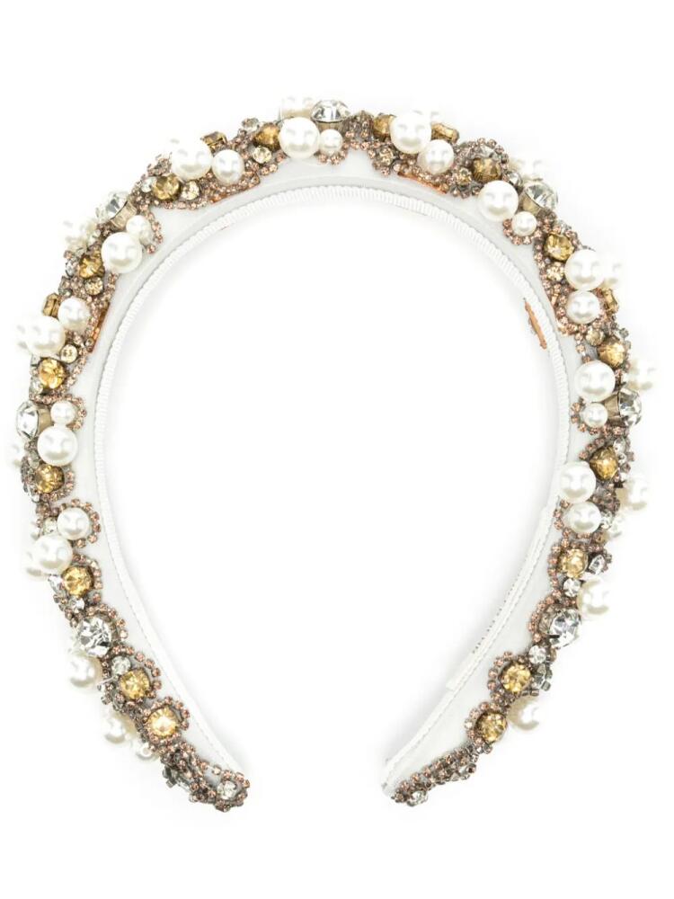 Jennifer Behr Ayden embellished voilette headband - White Cover