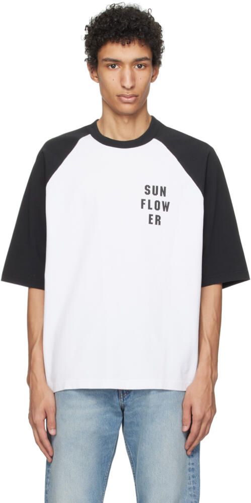 Sunflower White & Black Baseball T-Shirt Cover