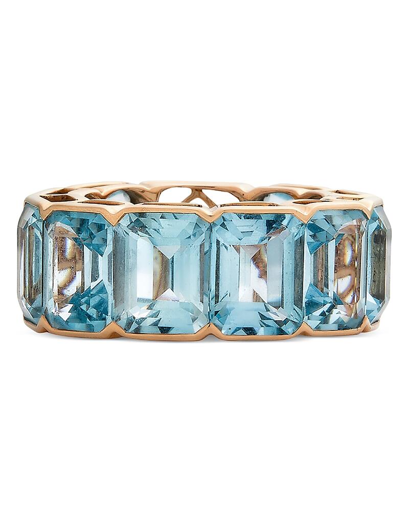 Piranesi 18K Rose Gold Pietra Blue Topaz Eternity Ring Cover